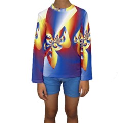 Mandelbrot Math Fractal Pattern Kids  Long Sleeve Swimwear by Nexatart