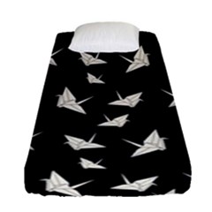 Paper Cranes Pattern Fitted Sheet (single Size) by Valentinaart