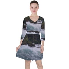 Sightseeing At Niagara Falls Ruffle Dress by canvasngiftshop