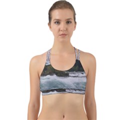 Sightseeing At Niagara Falls Back Web Sports Bra by canvasngiftshop