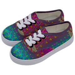 Years Of Peace Living In A Paradise Of Calm And Colors Kids  Classic Low Top Sneakers by pepitasart