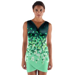 Green Disintegrate Wrap Front Bodycon Dress by jumpercat