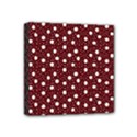 Floral Dots Maroon Mini Canvas 4  x 4  View1