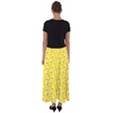 Square Flowers Yellow Flared Maxi Skirt View2