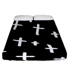 White Cross Fitted Sheet (queen Size) by snowwhitegirl