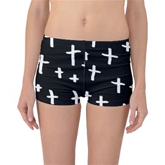 White Cross Reversible Boyleg Bikini Bottoms by snowwhitegirl