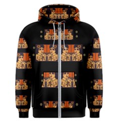 Geisha With Friends In Lotus Garden Having A Calm Evening Men s Zipper Hoodie by pepitasart