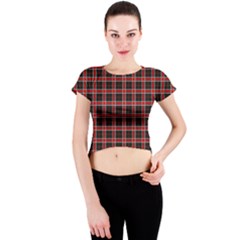 Coke Tartan Crew Neck Crop Top by jumpercat