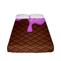 Chocolate And Strawberry Icecream Fitted Sheet (full/ Double Size) by jumpercat