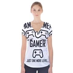 Gamer Short Sleeve Front Detail Top by Valentinaart