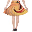 Spiral Abstract Colorful Edited Velvet High Waist Skirt View2