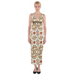 Colorful Modern Pattern Fitted Maxi Dress by dflcprints