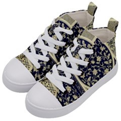 Background Vintage Japanese Kid s Mid-top Canvas Sneakers by Nexatart