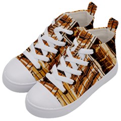 Abstract Architecture Background Kid s Mid-top Canvas Sneakers by Nexatart