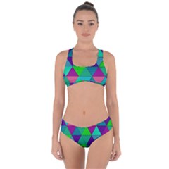 Background Geometric Triangle Criss Cross Bikini Set by Nexatart