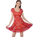 Background Valentine S Day Love Cap Sleeve Dress View1