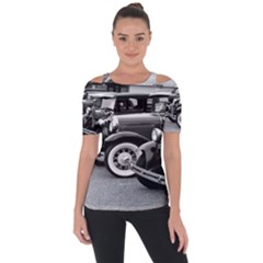 Vehicle Car Transportation Vintage Short Sleeve Top by Nexatart