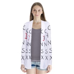 Love Alphabet Drape Collar Cardigan by Valentinaart