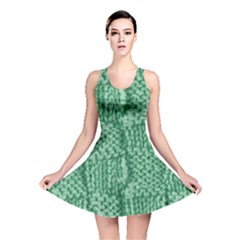 Knitted Wool Square Green Reversible Skater Dress by snowwhitegirl