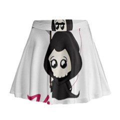 Cute Grim Reaper Mini Flare Skirt by Valentinaart