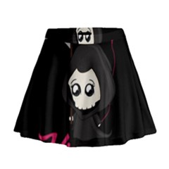 Cute Grim Reaper Mini Flare Skirt by Valentinaart