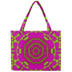 Fern Forest Star Mandala Decorative Mini Tote Bag by pepitasart