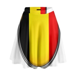 Belgium Flag Country Brussels High Waist Skirt by Nexatart