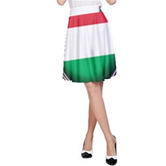 Hungary Flag Country Countries A-line Skirt by Nexatart