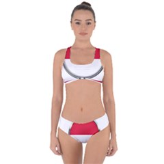 Monaco Or Indonesia Country Nation Nationality Criss Cross Bikini Set by Nexatart