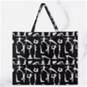 Yoga pattern Zipper Large Tote Bag View1