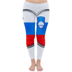 Slovenia Flag Mountains Country Classic Winter Leggings by Nexatart