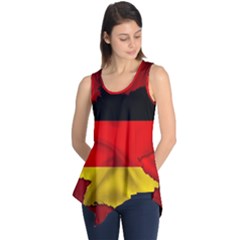 Germany Map Flag Country Red Flag Sleeveless Tunic by Nexatart