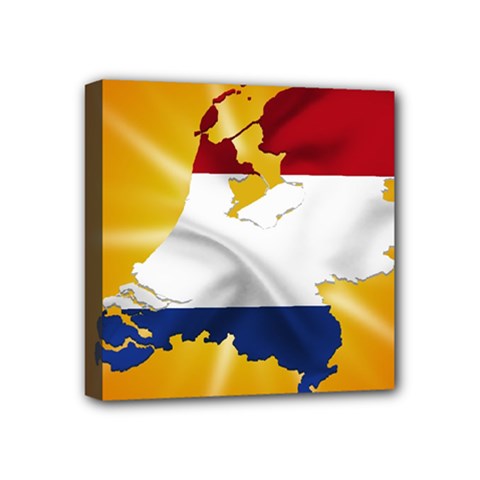 Holland Country Nation Netherlands Flag Mini Canvas 4  X 4  by Nexatart