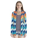 Geometric Retro Wallpaper Drape Collar Cardigan View1