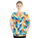 Geometric Retro Wallpaper Blouse View1