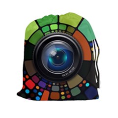 Lens Photography Colorful Desktop Drawstring Pouches (xxl) by Nexatart