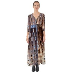 Wallpaper Steel Industry Button Up Boho Maxi Dress by Nexatart