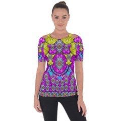 Fantasy Bloom In Spring Time Lively Colors Short Sleeve Top by pepitasart