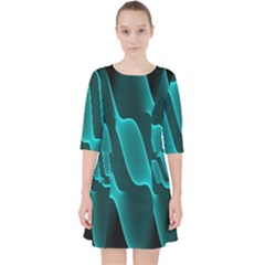 Background Light Glow Blue Green Pocket Dress by Nexatart