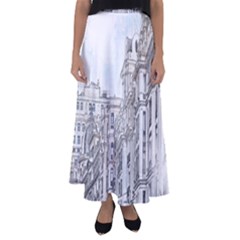 Architecture Building Design Flared Maxi Skirt by Nexatart