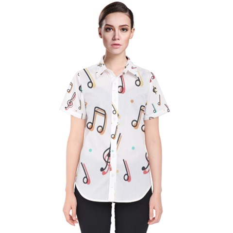 Vip Note Print Women s Short Sleeve Shirt by ThreadsBySkyBox