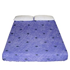 Dot Blue Fitted Sheet (king Size) by snowwhitegirl