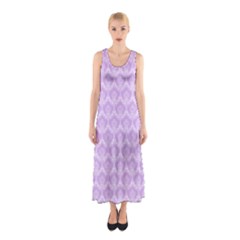 Damask Lilac Sleeveless Maxi Dress by snowwhitegirl