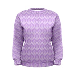 Damask Lilac Women s Sweatshirt by snowwhitegirl