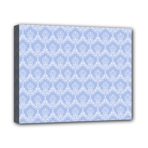 Damask Light Blue Canvas 10  X 8  by snowwhitegirl