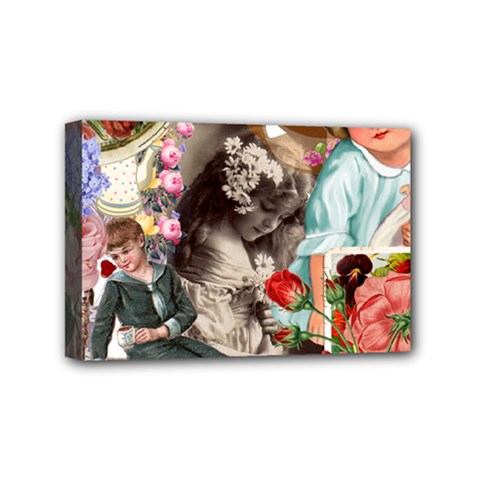 Victorian Collage Mini Canvas 6  X 4  by snowwhitegirl