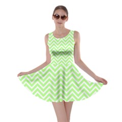 Green Chevron Skater Dress by snowwhitegirl