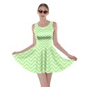 Green Chevron Skater Dress View1