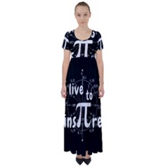 Pi Day High Waist Short Sleeve Maxi Dress by Valentinaart