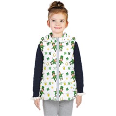 St Patricks Day Pattern Kid s Puffer Vest by Valentinaart